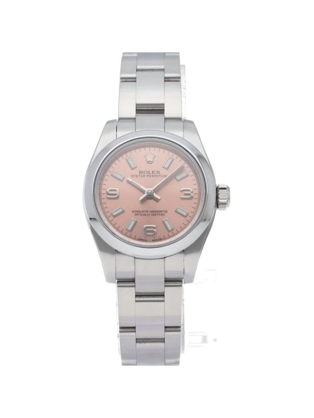 Rolex Oyster Perpetual 26 Watch SS Pink Polished